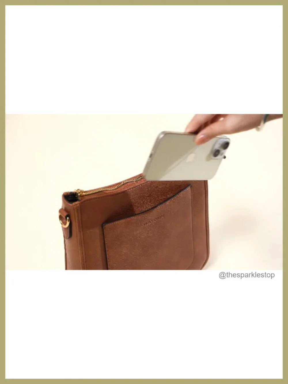 Vegan Leather Crossbody Hobo Bag with Wide Guitar Strap, Multi-Pocket Purse